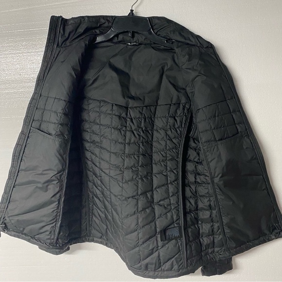 The North Face Quilted Jacket Small Black Full Zip Theroball Mock Neck - Picture 6 of 11